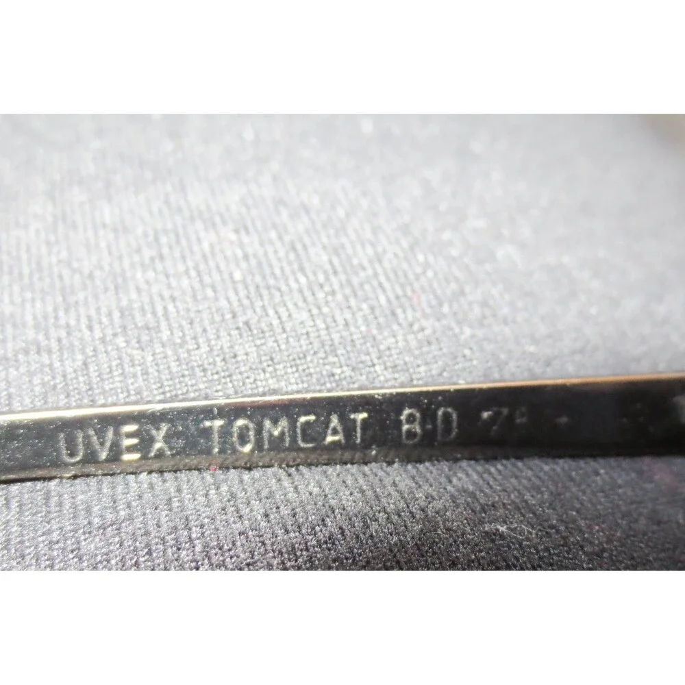 Uvex Tomcat Gunmetal Metal Frame Safety Glasses Z87+ Clear Demo Lenses 35543